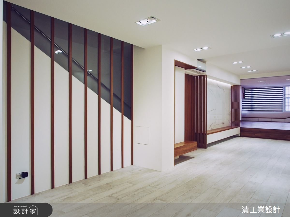 40坪老屋(31~40年)＿混搭風客廳樓梯案例圖片＿清工業設計＿清工業_05之2