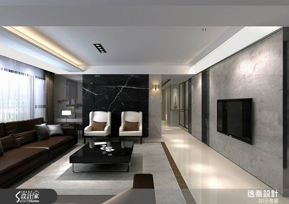 100坪新成屋(5年以下)＿現代風客廳案例圖片＿逸喬室內設計＿逸喬_08之5