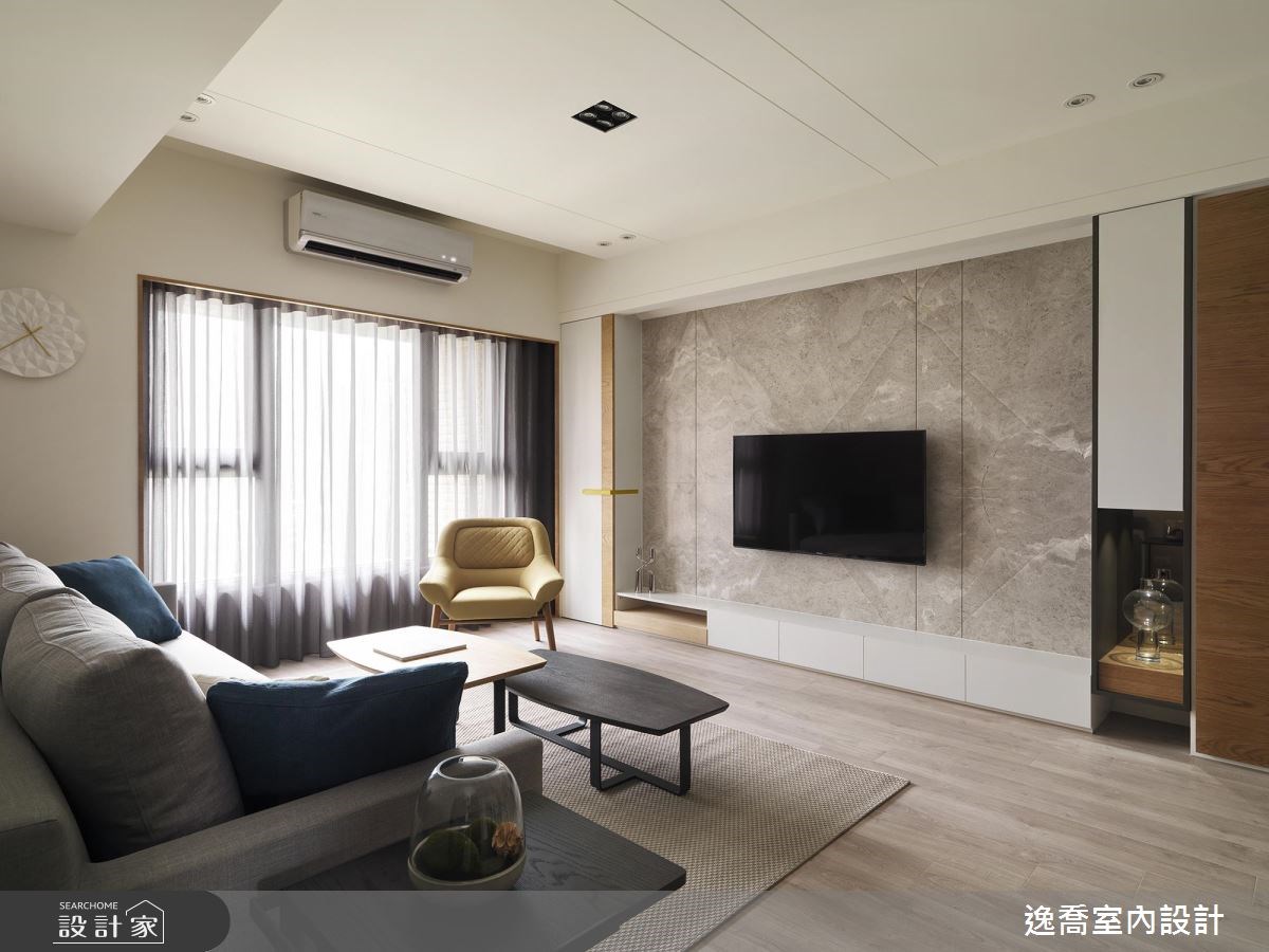 35坪新成屋(5年以下)＿現代風客廳案例圖片＿逸喬室內設計＿逸喬_木蘊框景 Framing our home之12