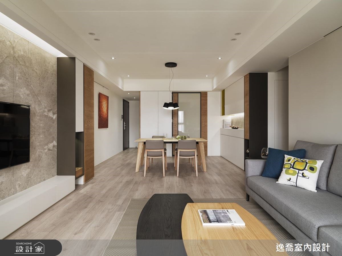 35坪新成屋(5年以下)＿現代風客廳餐廳案例圖片＿逸喬室內設計＿逸喬_木蘊框景 Framing our home之14
