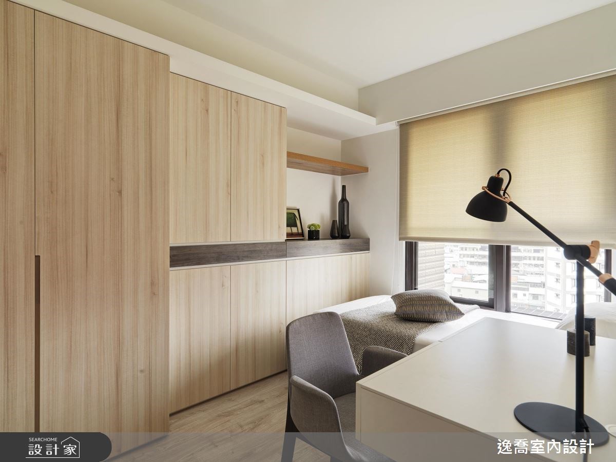 35坪新成屋(5年以下)＿現代風臥室案例圖片＿逸喬室內設計＿逸喬_木蘊框景 Framing our home之25