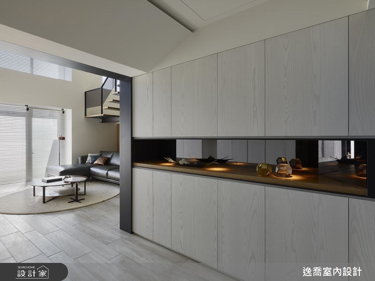 80坪老屋(16~30年)＿現代風玄關客廳走廊案例圖片＿逸喬室內設計＿逸喬_聚‧慢活 The hygge life之1