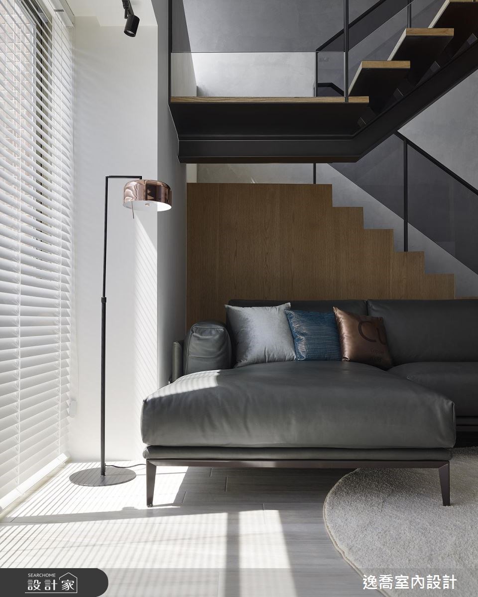 80坪老屋(16~30年)＿現代風客廳樓梯案例圖片＿逸喬室內設計＿逸喬_聚‧慢活 The hygge life之6