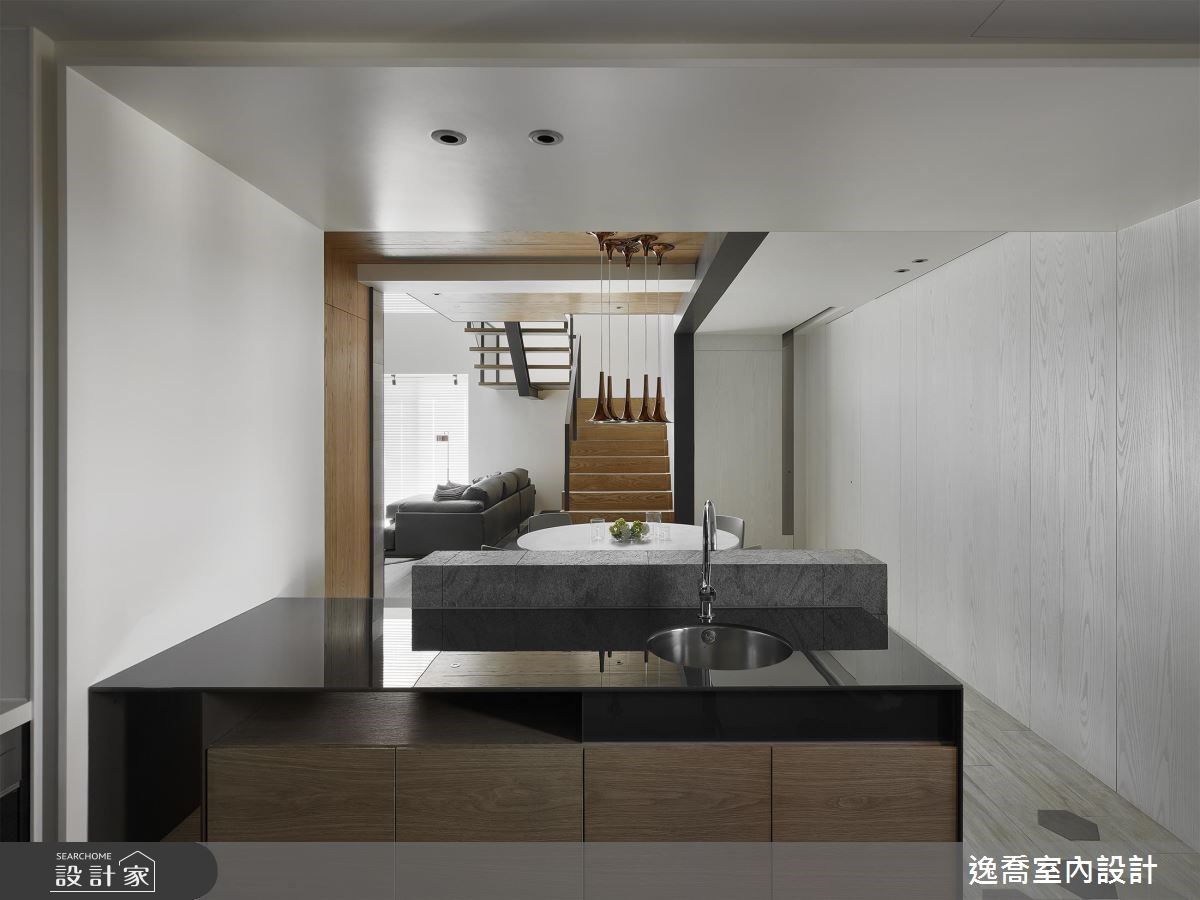 80坪老屋(16~30年)＿現代風廚房樓梯案例圖片＿逸喬室內設計＿逸喬_聚‧慢活 The hygge life之10