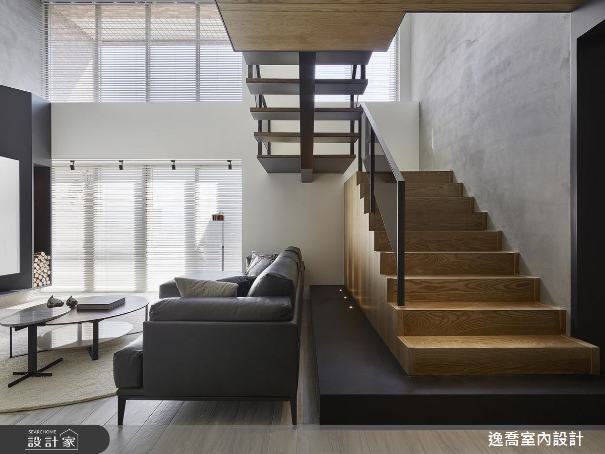 80坪老屋(16~30年)＿現代風客廳樓梯案例圖片＿逸喬室內設計＿逸喬_聚‧慢活 The hygge life之13