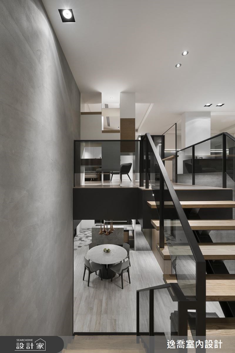80坪老屋(16~30年)＿現代風樓梯案例圖片＿逸喬室內設計＿逸喬_聚‧慢活 The hygge life之14