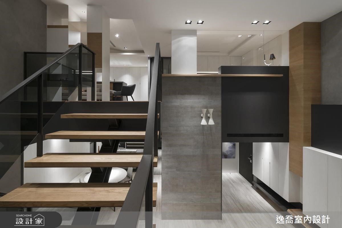 80坪老屋(16~30年)＿現代風樓梯案例圖片＿逸喬室內設計＿逸喬_聚‧慢活 The hygge life之16