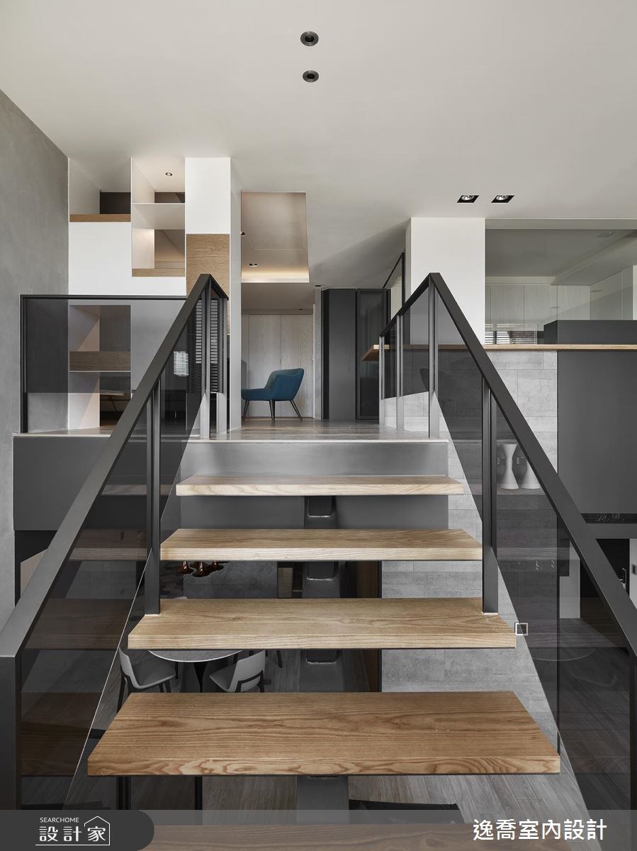 80坪老屋(16~30年)＿現代風樓梯案例圖片＿逸喬室內設計＿逸喬_聚‧慢活 The hygge life之17