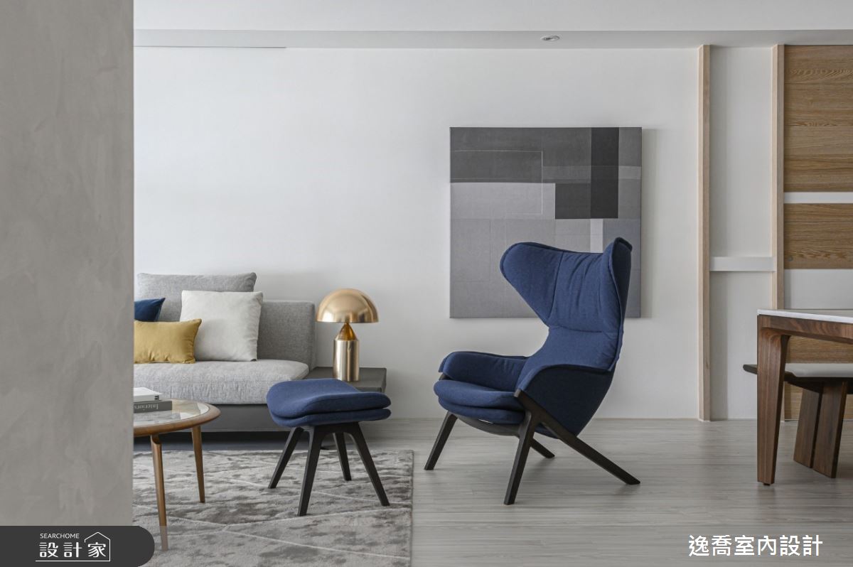 62坪新成屋(5年以下)＿現代風客廳案例圖片＿逸喬室內設計＿逸喬_灰階新繹‧幾何秩序 The grey geometry之8