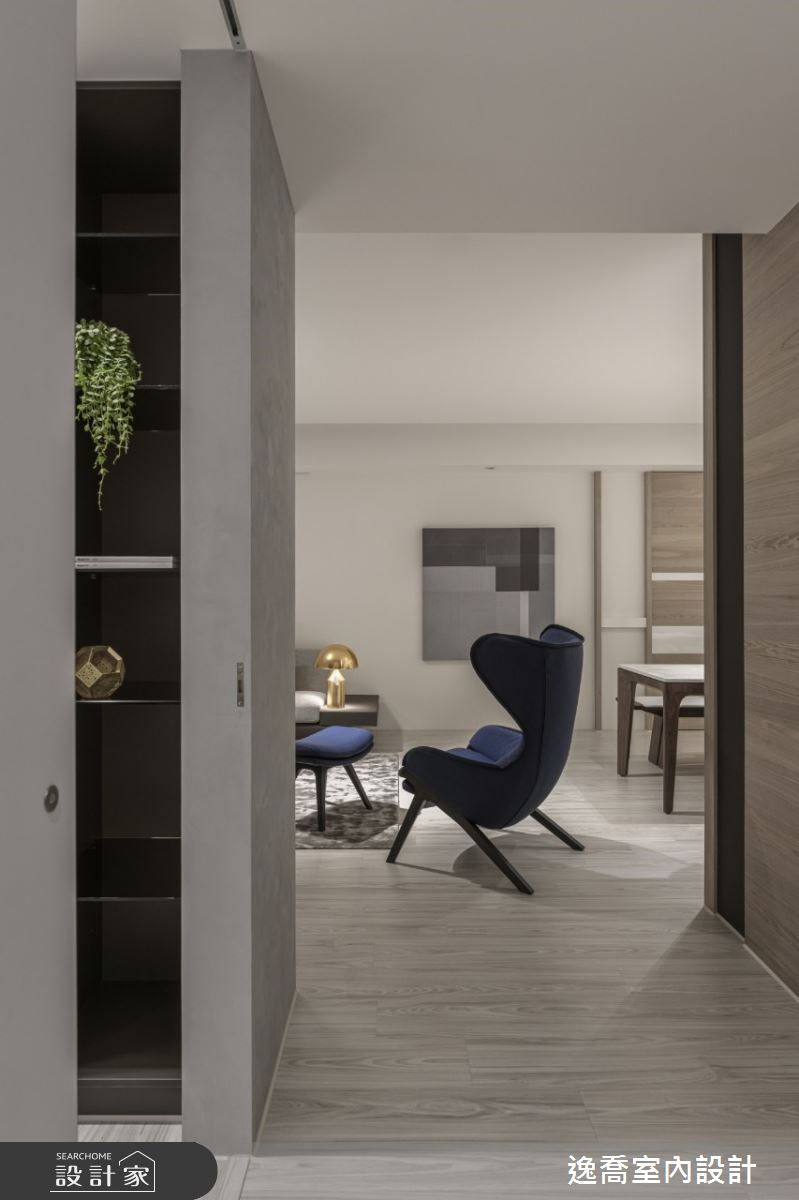 62坪新成屋(5年以下)＿現代風客廳案例圖片＿逸喬室內設計＿逸喬_灰階新繹‧幾何秩序 The grey geometry之9