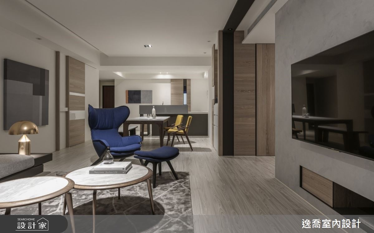 62坪新成屋(5年以下)＿現代風客廳餐廳案例圖片＿逸喬室內設計＿逸喬_灰階新繹‧幾何秩序 The grey geometry之10