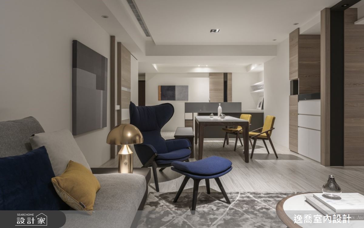 62坪新成屋(5年以下)＿現代風客廳餐廳案例圖片＿逸喬室內設計＿逸喬_灰階新繹‧幾何秩序 The grey geometry之11