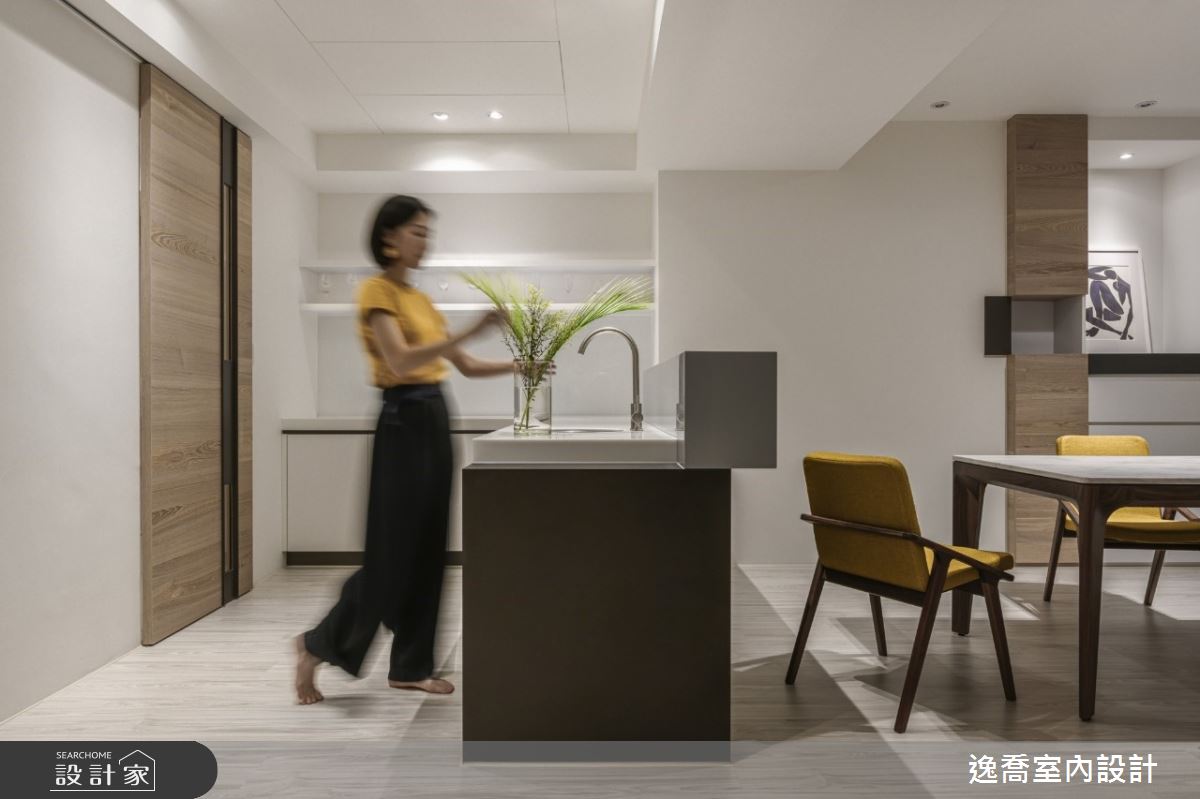 62坪新成屋(5年以下)＿現代風餐廳吧檯案例圖片＿逸喬室內設計＿逸喬_灰階新繹‧幾何秩序 The grey geometry之12