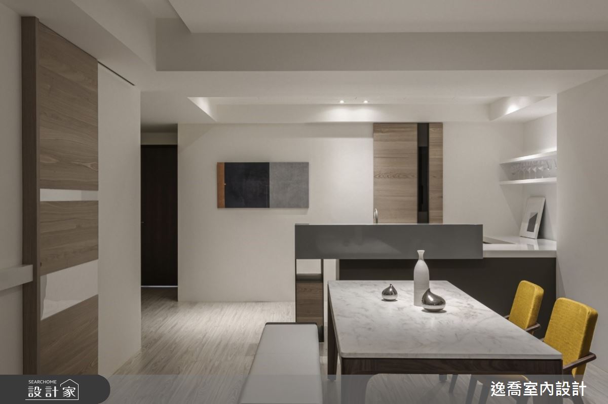 62坪新成屋(5年以下)＿現代風餐廳吧檯案例圖片＿逸喬室內設計＿逸喬_灰階新繹‧幾何秩序 The grey geometry之13