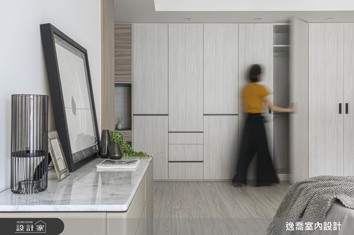 62坪新成屋(5年以下)＿現代風臥室案例圖片＿逸喬室內設計＿逸喬_灰階新繹‧幾何秩序 The grey geometry之18