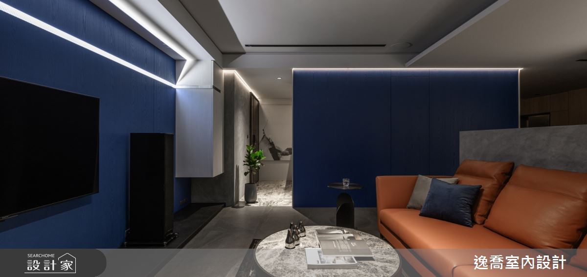 35坪新成屋(5年以下)＿現代風客廳案例圖片＿逸喬室內設計＿逸喬_形與色的美學協奏 Aesthetic Concerto of Form and Colors之4