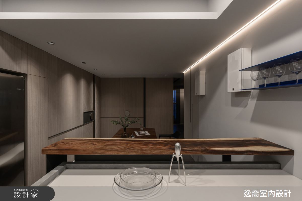 35坪新成屋(5年以下)＿現代風餐廳吧檯案例圖片＿逸喬室內設計＿逸喬_形與色的美學協奏 Aesthetic Concerto of Form and Colors之16