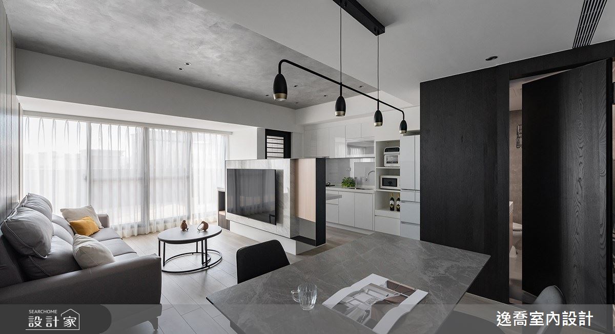 27坪新成屋(5年以下)＿現代風客廳餐廳廚房案例圖片＿逸喬室內設計＿逸喬_Chez Moi 吾舍之1