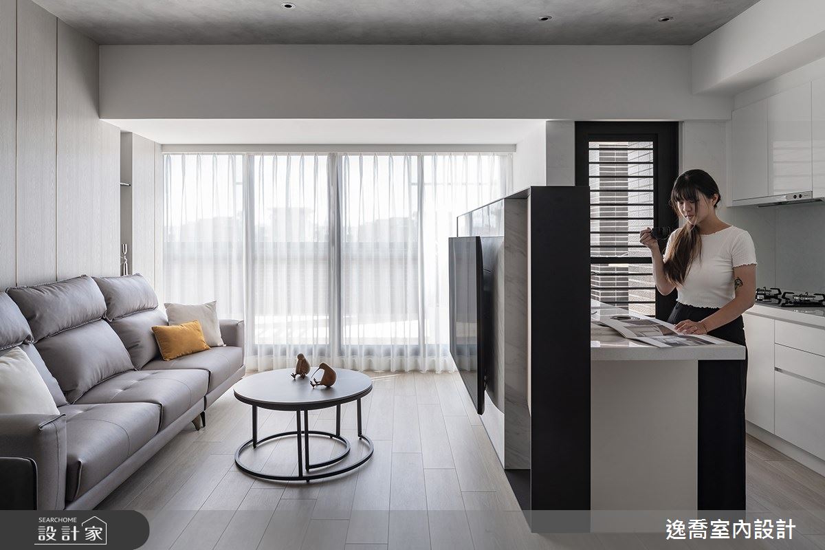 27坪新成屋(5年以下)＿現代風客廳廚房案例圖片＿逸喬室內設計＿逸喬_Chez Moi 吾舍之7