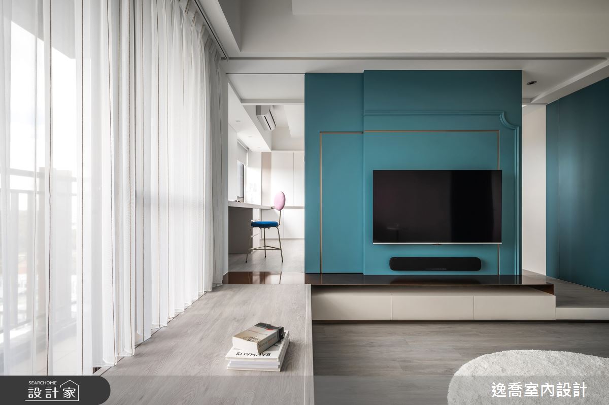 21坪新成屋(5年以下)＿現代風客廳臥榻案例圖片＿逸喬室內設計＿逸喬_心之所向之9