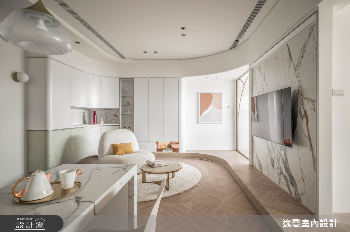 新成屋(5年以下)＿現代風客廳案例圖片＿逸喬室內設計＿逸喬_雲層間的對話之2