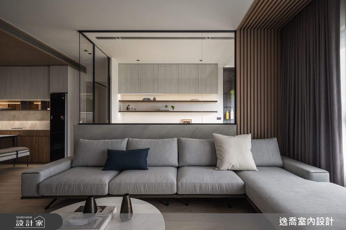 43坪新成屋(5年以下)＿現代風客廳案例圖片＿逸喬室內設計＿逸喬_框•景之6