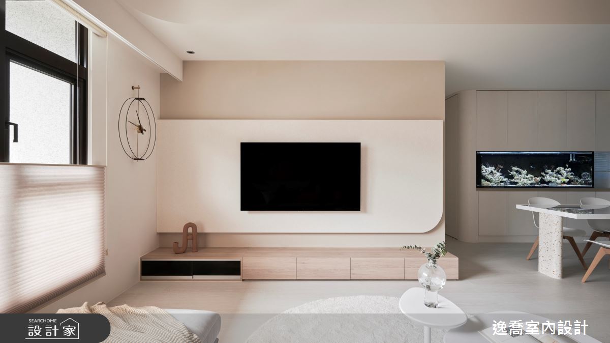 33坪新成屋(5年以下)＿現代風客廳案例圖片＿逸喬室內設計＿逸喬_伴之2