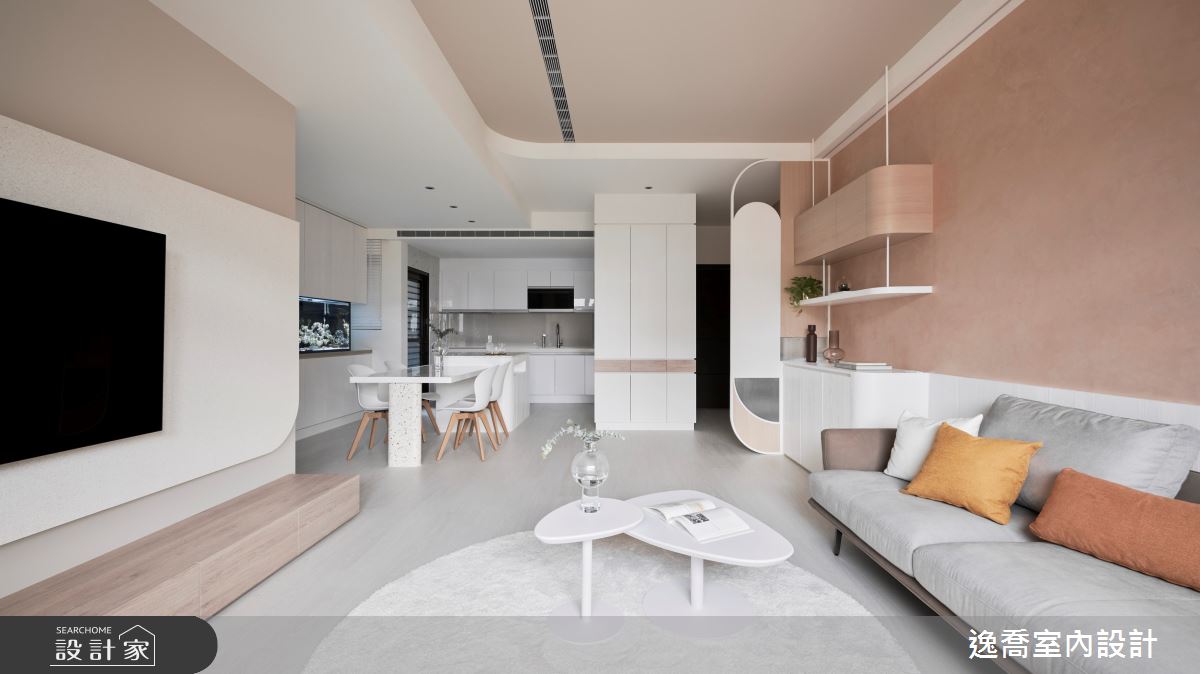 33坪新成屋(5年以下)＿現代風客廳案例圖片＿逸喬室內設計＿逸喬_伴之3