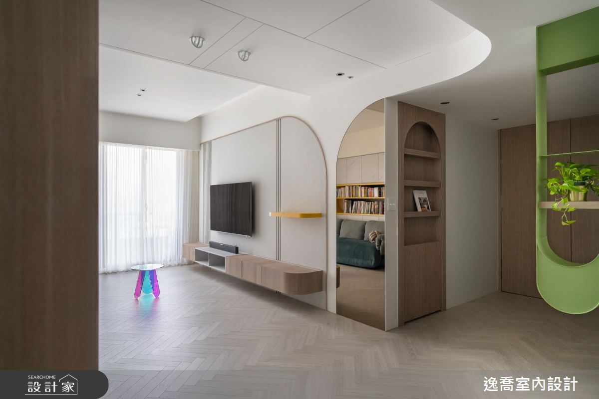 38坪中古屋(5~15年)＿現代風客廳案例圖片＿逸喬室內設計＿逸喬_Branche之2