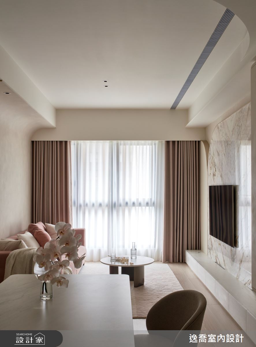 30坪新成屋(5年以下)＿現代風客廳餐廳案例圖片＿逸喬室內設計＿逸喬_白羽詩行之8