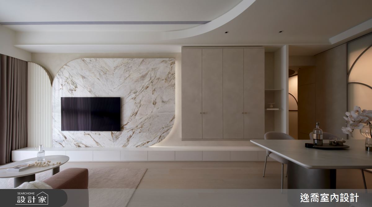 30坪新成屋(5年以下)＿現代風客廳餐廳案例圖片＿逸喬室內設計＿逸喬_白羽詩行之9