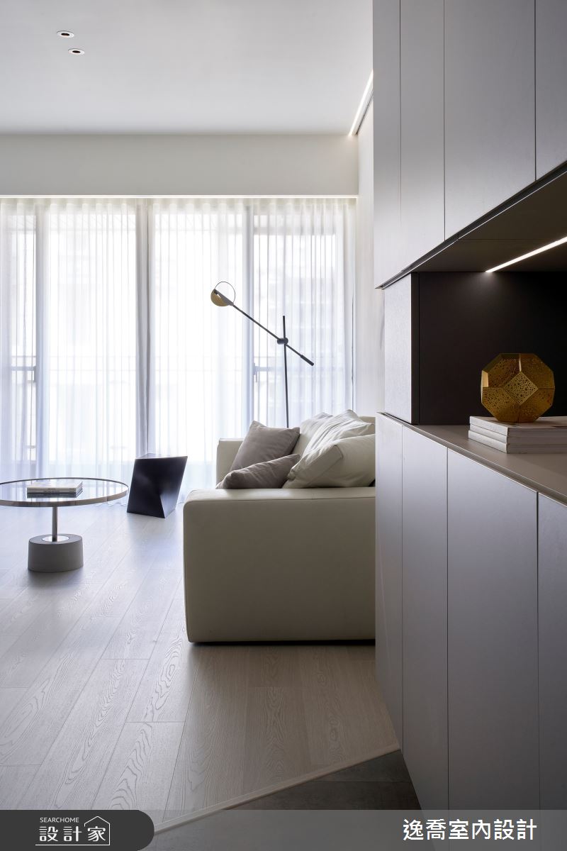 20坪新成屋(5年以下)＿現代風玄關客廳案例圖片＿逸喬室內設計＿逸喬_時光清淺之3
