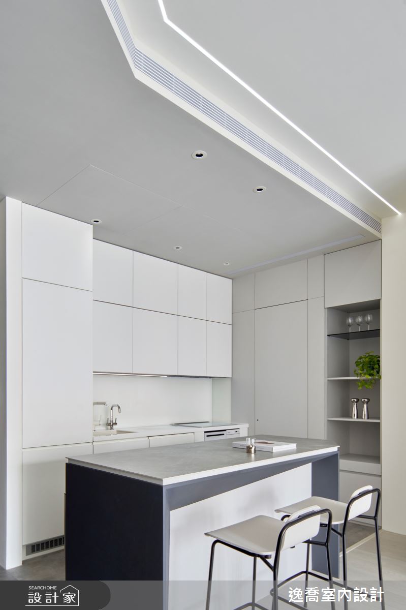20坪新成屋(5年以下)＿現代風廚房中島案例圖片＿逸喬室內設計＿逸喬_時光清淺之11