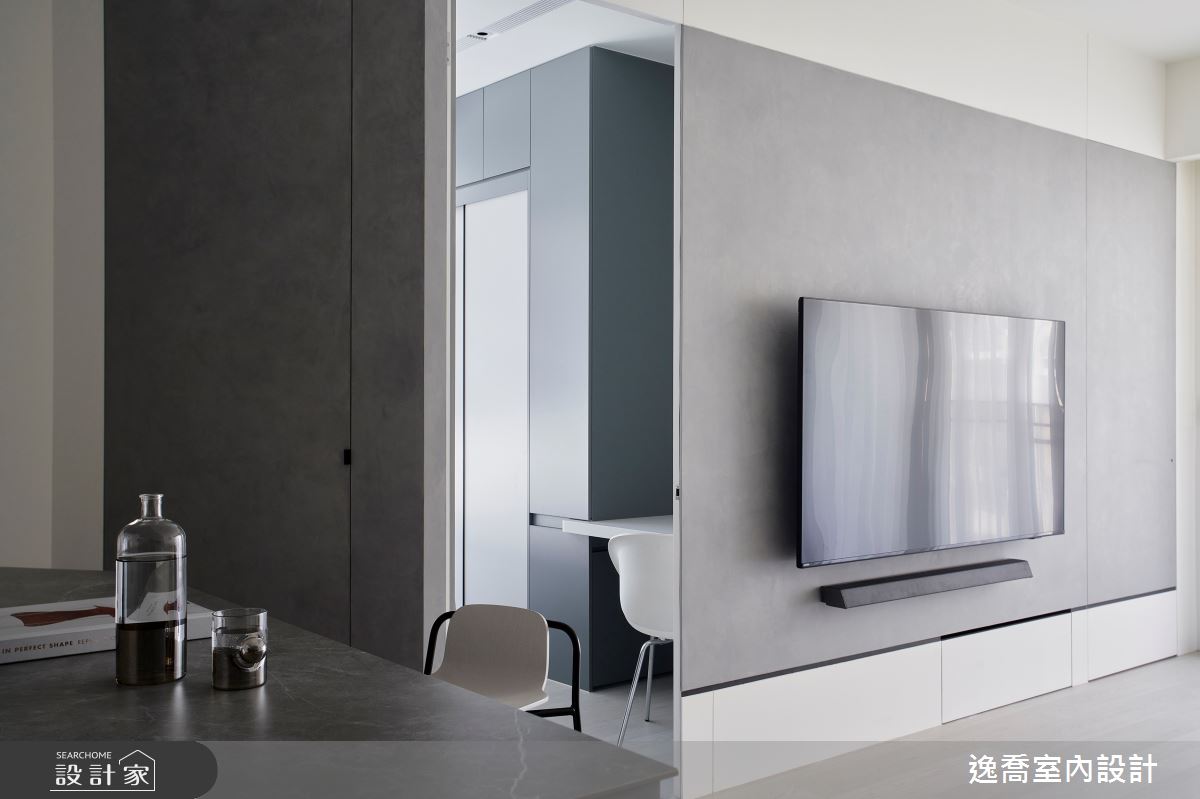 20坪新成屋(5年以下)＿現代風客廳中島案例圖片＿逸喬室內設計＿逸喬_時光清淺之7