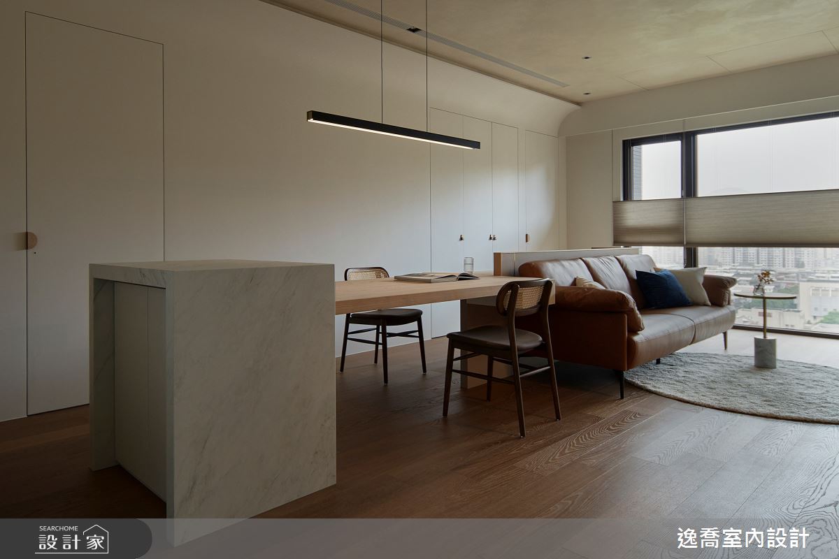 28坪新成屋(5年以下)＿現代風客廳餐廳工作區中島案例圖片＿逸喬室內設計＿逸喬_悠 • 居之9