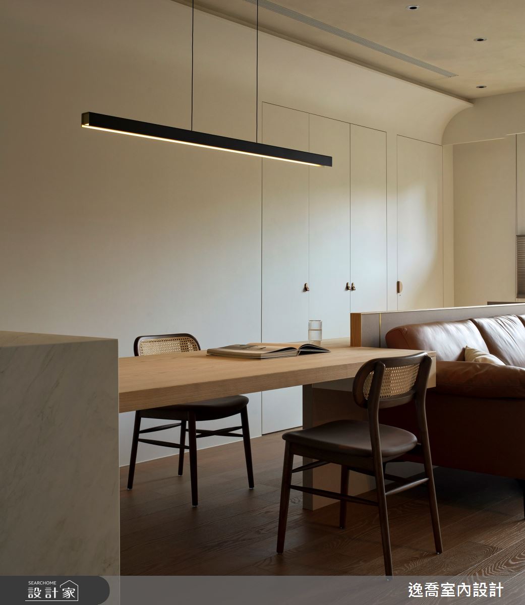 28坪新成屋(5年以下)＿現代風客廳餐廳中島案例圖片＿逸喬室內設計＿逸喬_悠 • 居之10