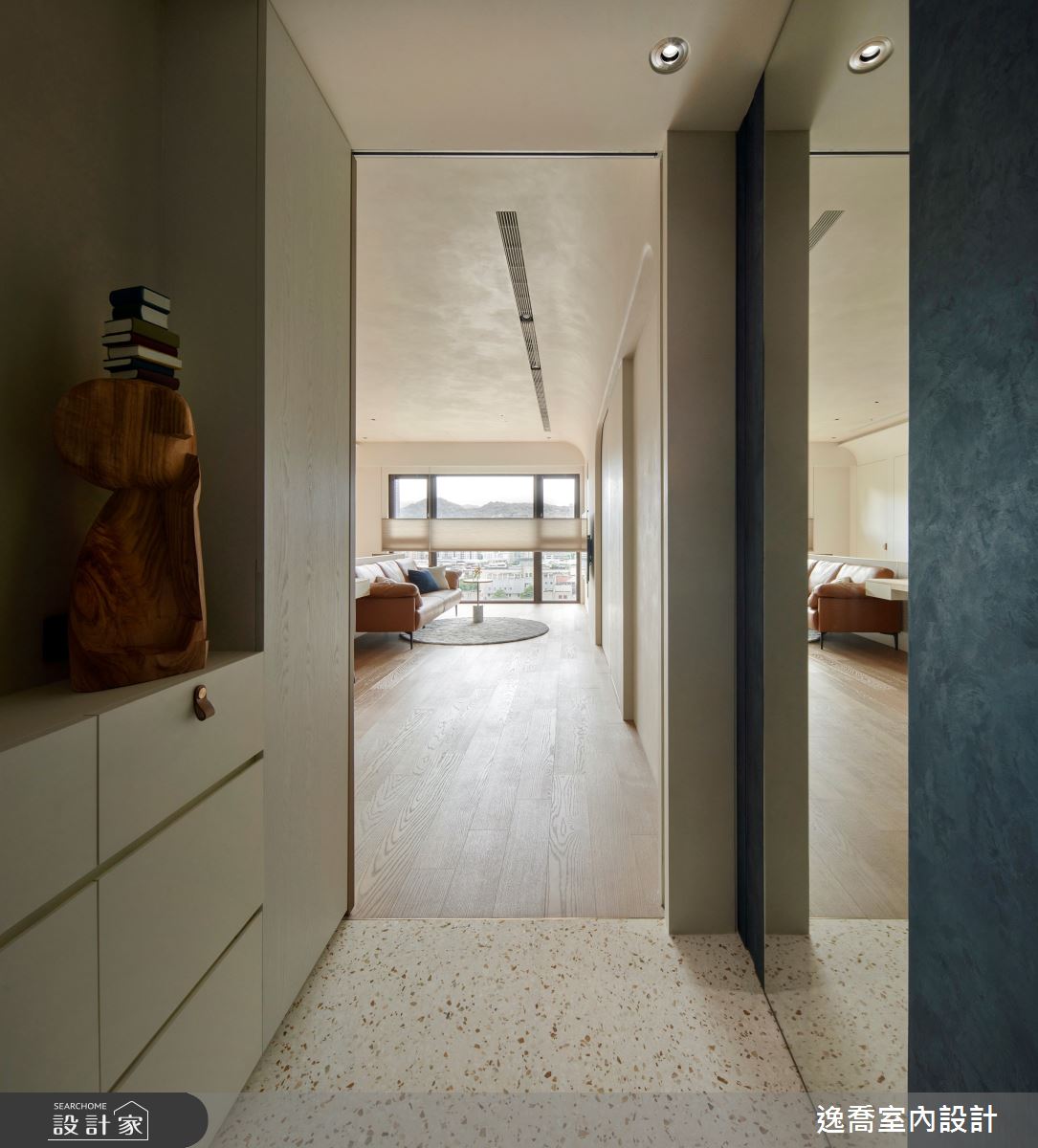 28坪新成屋(5年以下)＿現代風玄關客廳案例圖片＿逸喬室內設計＿逸喬_悠 • 居之1