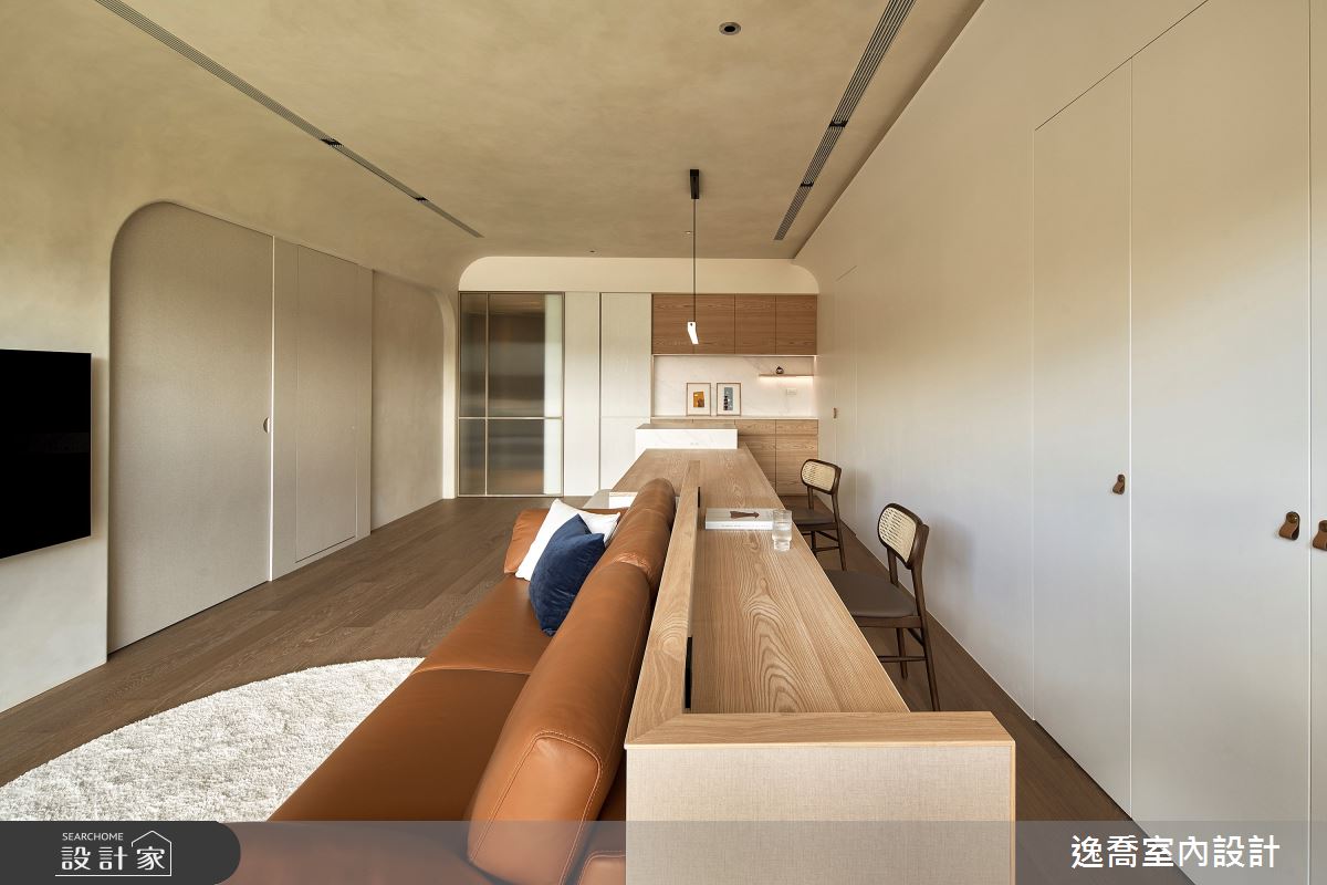 28坪新成屋(5年以下)＿現代風客廳餐廳工作區中島案例圖片＿逸喬室內設計＿逸喬_悠 • 居之7