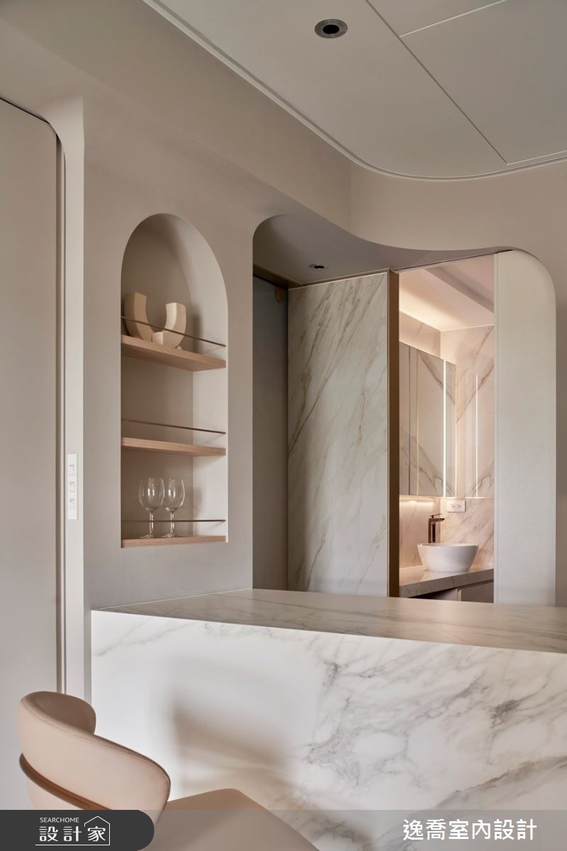 13坪毛胚屋＿現代風餐廳浴室中島案例圖片＿逸喬室內設計＿逸喬_艾蜜莉在巴黎之17
