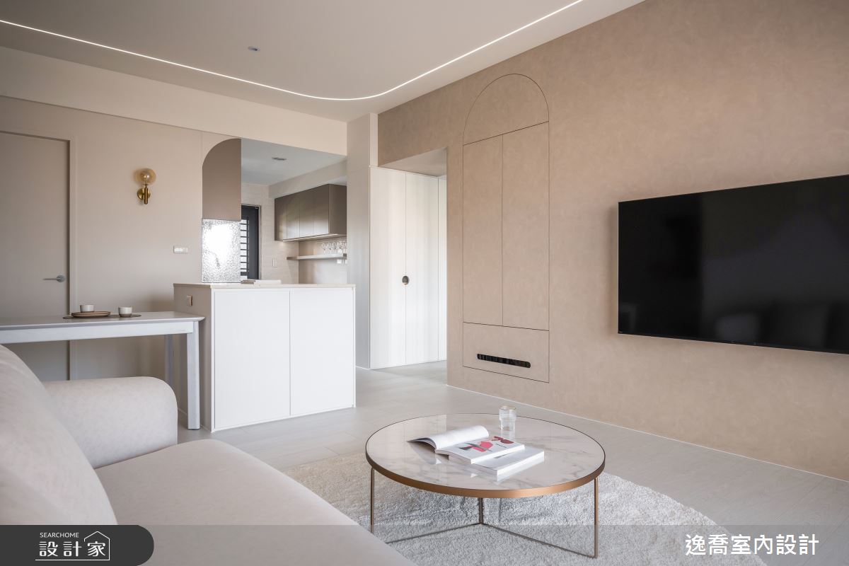 32坪中古屋(5~15年)＿現代風客廳餐廳廚房中島案例圖片＿逸喬室內設計＿逸喬_尋MEOW之8