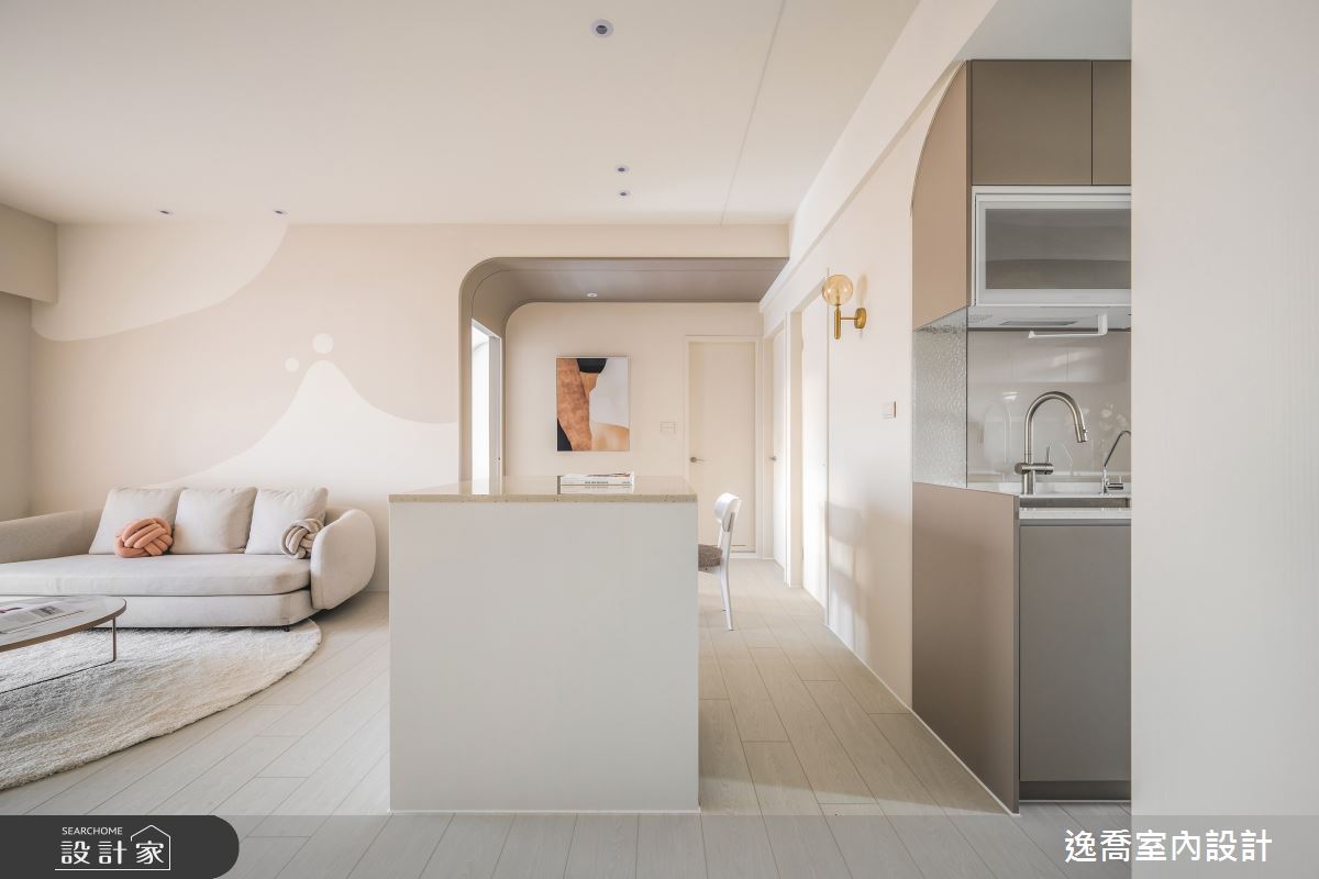 32坪中古屋(5~15年)＿現代風客廳餐廳中島案例圖片＿逸喬室內設計＿逸喬_尋MEOW之16
