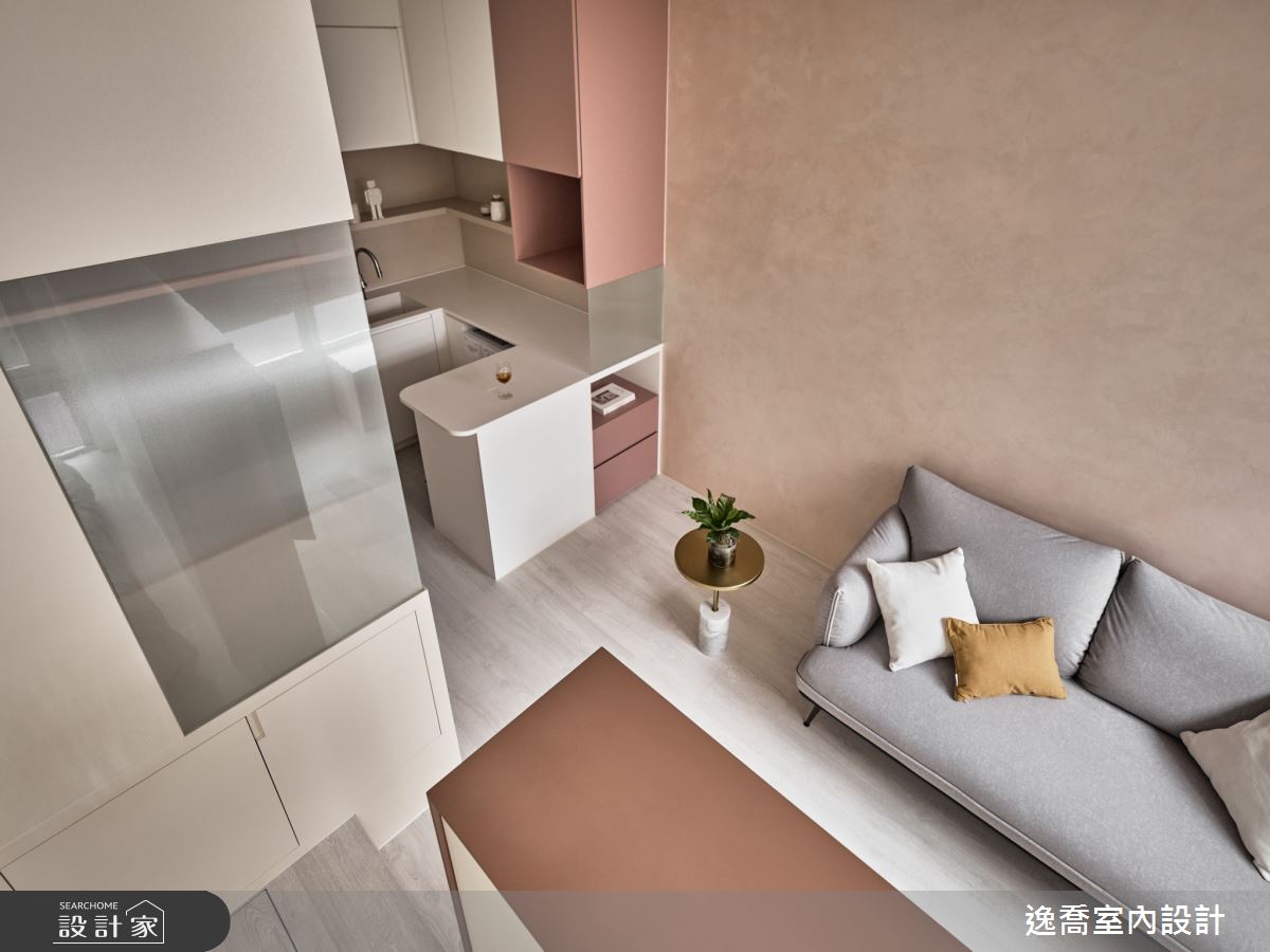老屋(16~30年)＿現代風客廳廚房案例圖片＿逸喬室內設計＿逸喬_Flow•日光之4
