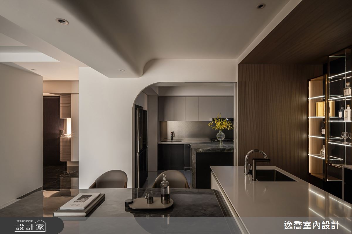 39坪預售屋＿現代風餐廳廚房中島案例圖片＿逸喬室內設計＿逸喬_醇香共居之12