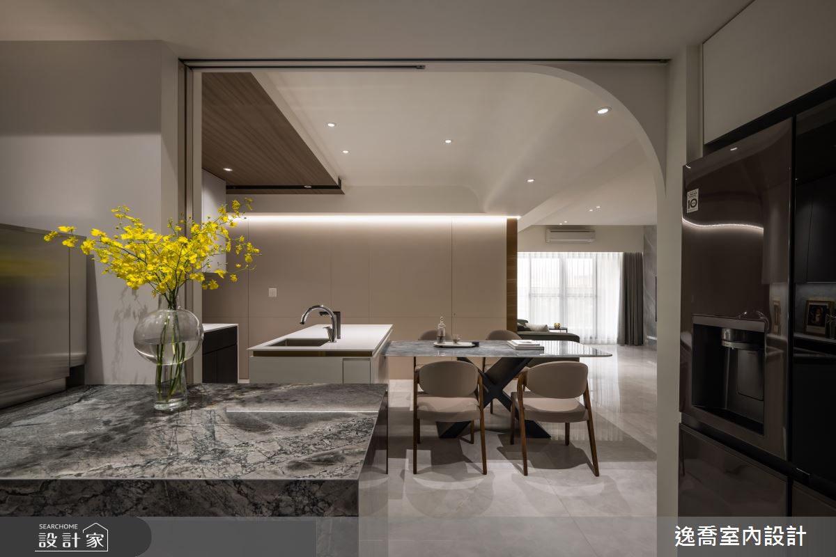 39坪預售屋＿現代風餐廳中島案例圖片＿逸喬室內設計＿逸喬_醇香共居之15