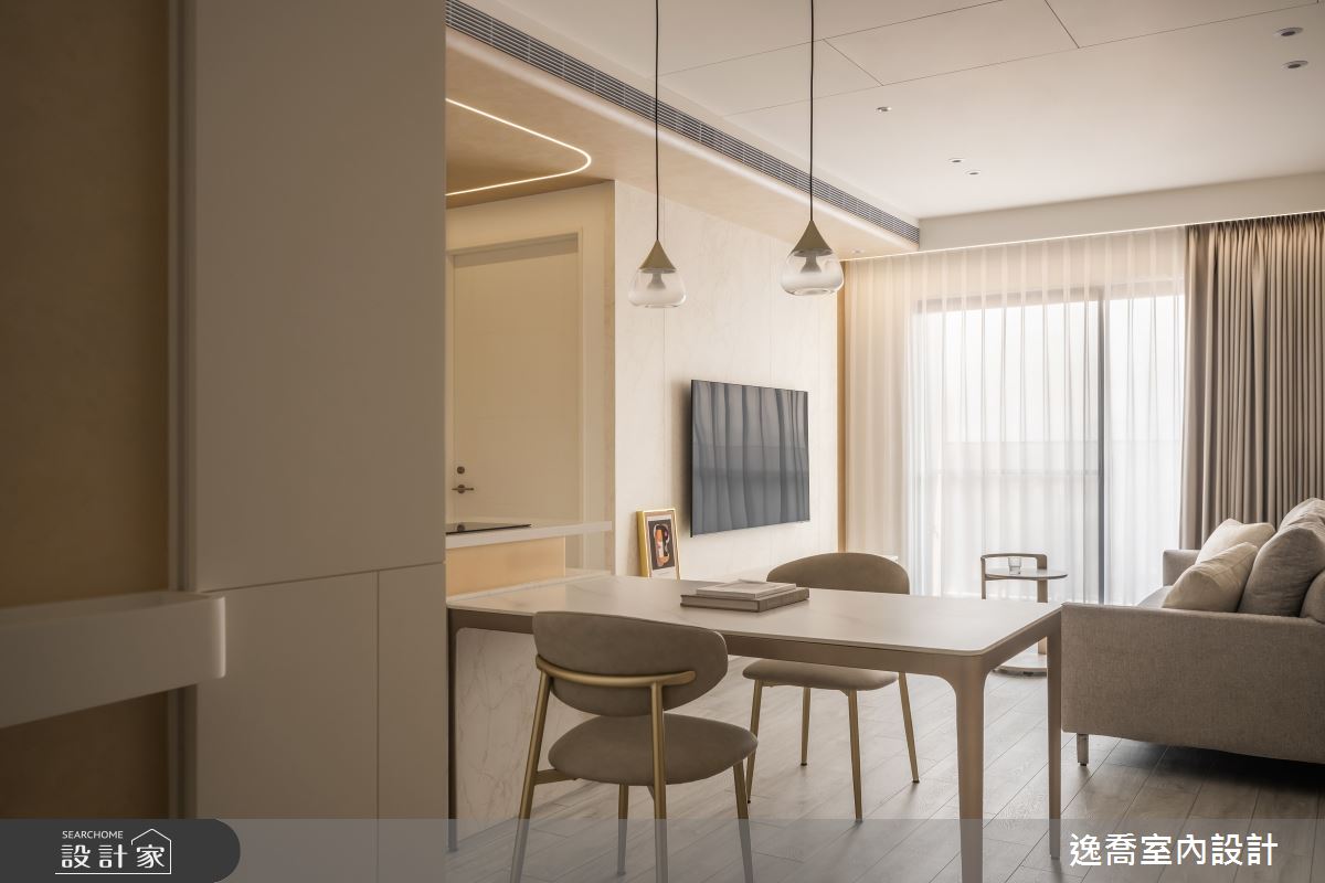 24坪新成屋(5年以下)＿現代風客廳餐廳案例圖片＿逸喬室內設計＿逸喬_安沐居之6