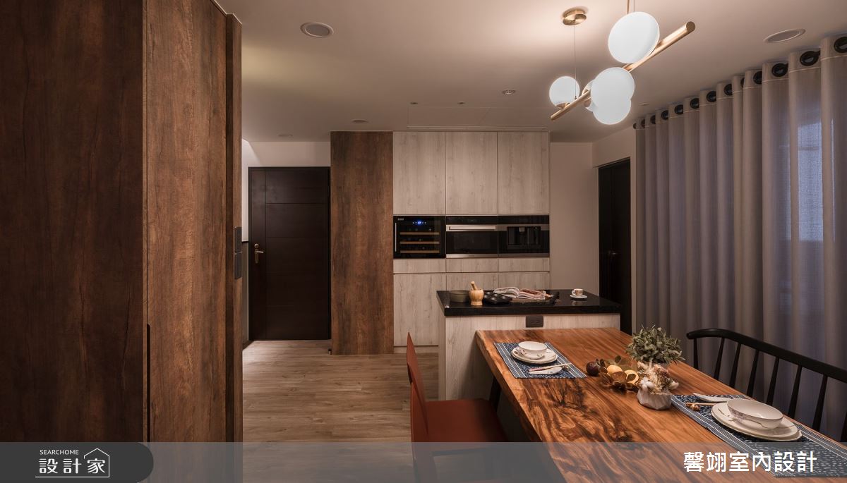 25坪新成屋(5年以下)＿現代風玄關餐廳中島案例圖片＿馨翊室內裝修設計＿馨翊_12之1