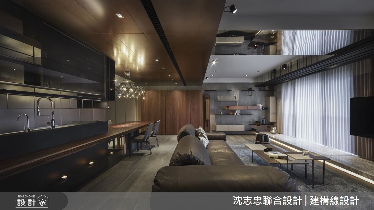 37坪新成屋(5年以下)＿混搭風客廳餐廳廚房案例圖片＿沈志忠聯合設計·建構線設計＿沈志忠_23.雅步畫樑之5