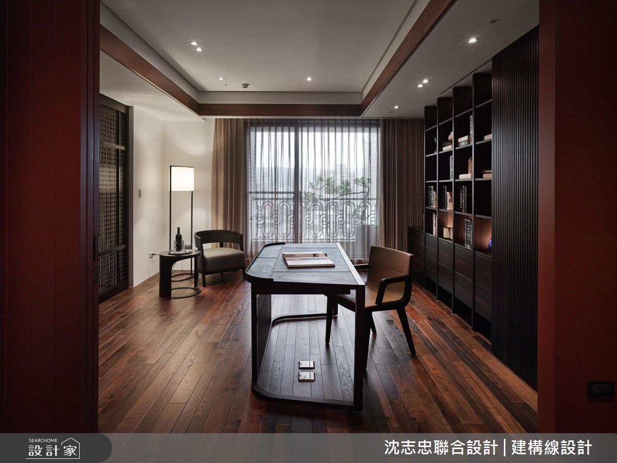 101坪新成屋(5年以下)＿混搭風書房工作區案例圖片＿沈志忠聯合設計·建構線設計＿沈志忠_28.墨。相之8