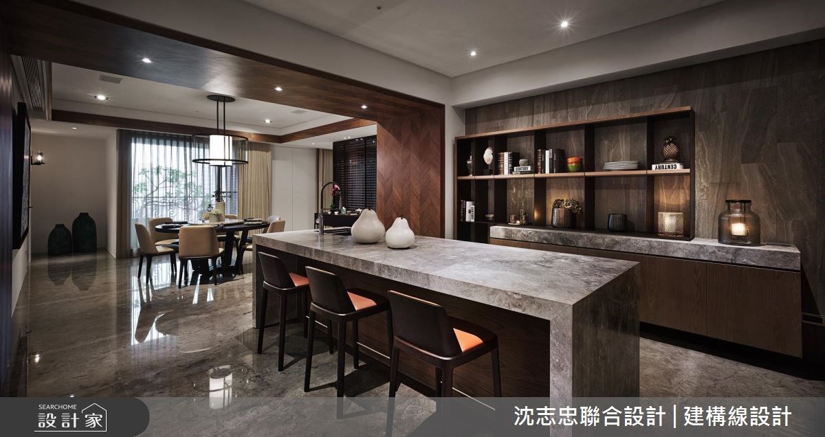 101坪新成屋(5年以下)＿混搭風餐廳吧檯案例圖片＿沈志忠聯合設計·建構線設計＿沈志忠_28.墨。相之9