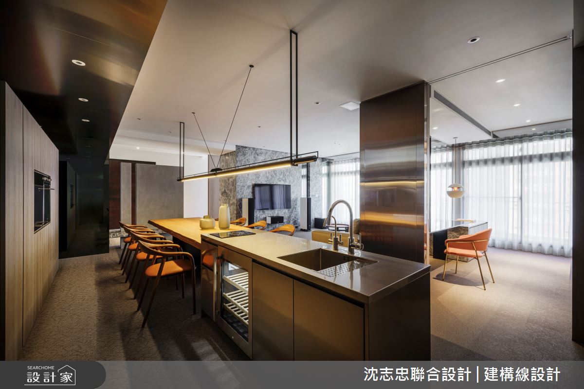 42坪新成屋(5年以下)＿現代風餐廳中島案例圖片＿沈志忠聯合設計·建構線設計＿沈志忠_33之10